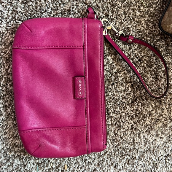 Pink Coach Wristlet - Picture 1 of 1
